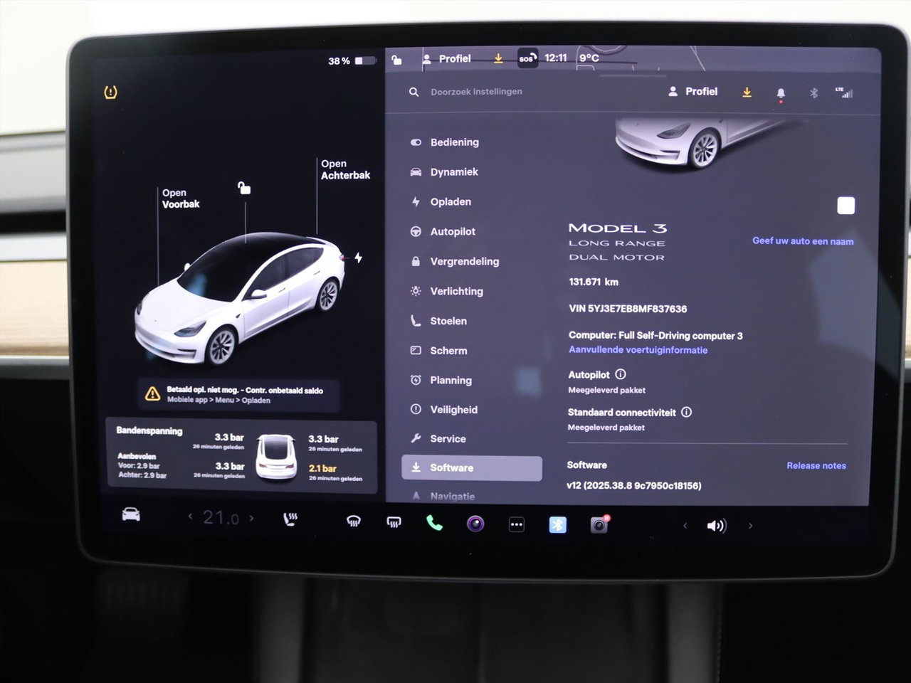 Tesla Model 3 Long-Range AWD 351pk 75 kWh FACELIFT 87% SoH [ WARMTEPOMP+AUTOPILOT+620KM WLTP+19 INCH+PREMIUM AUDIO ] 29