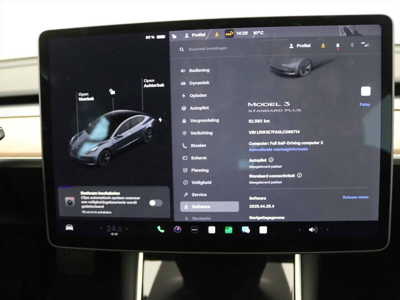 Tesla Model 3 Standard RWD Plus 93% SoH [ LFP-ACCU+AUTOPILOT+60 kWh+PREMIUM AUDIO ] 25