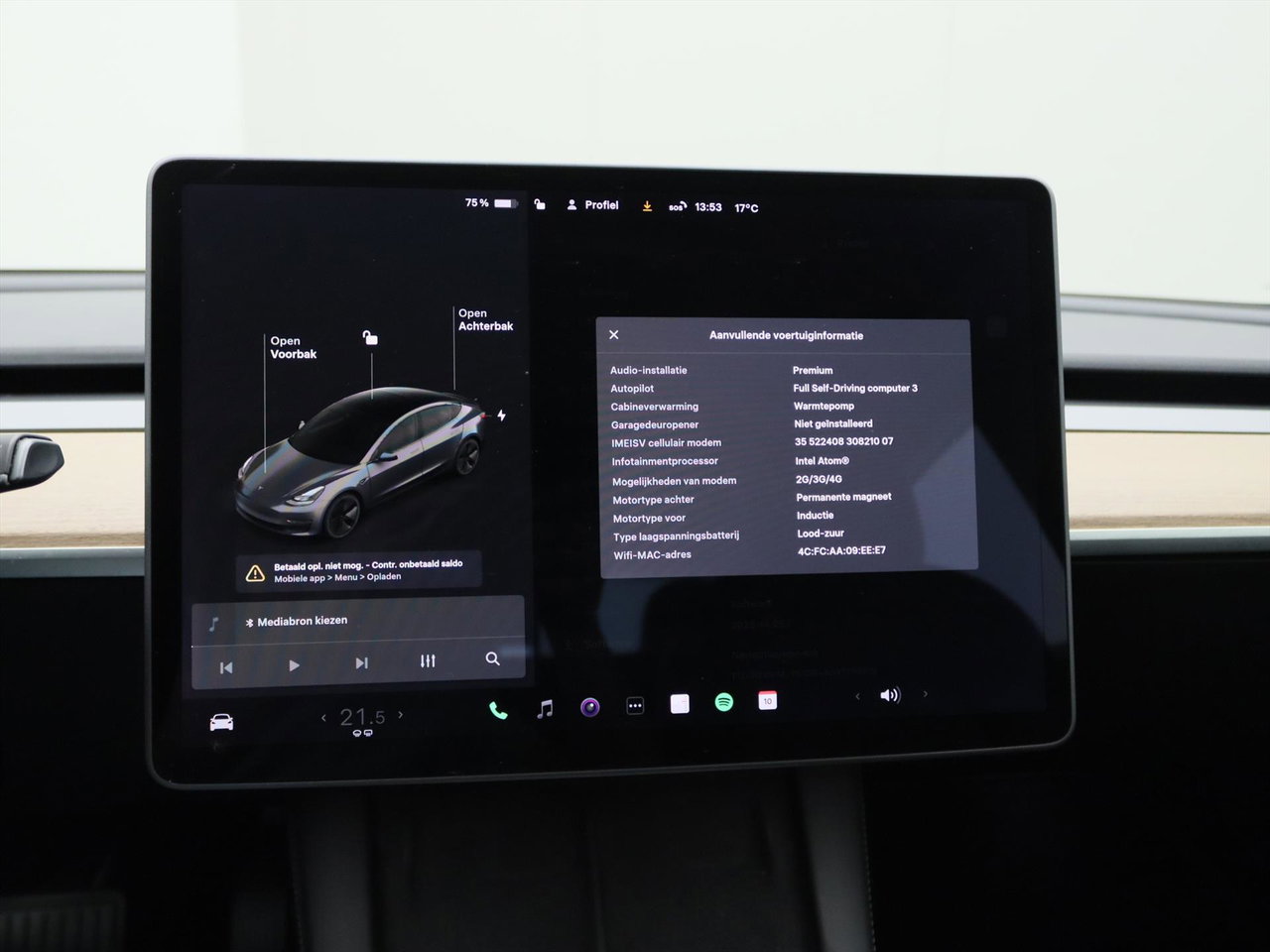 Tesla Model 3 Long-Range AWD 351pk 75 kWh 91.1% SoH FACELIFT [ WARMTEPOMP+AUTOPILOT+620KM WLTP ] 25