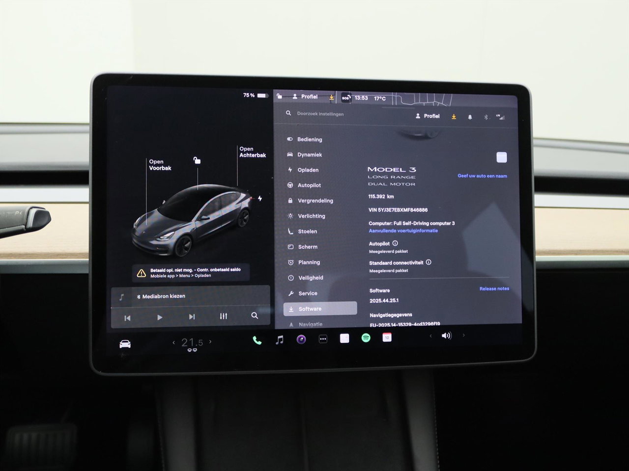 Tesla Model 3 Long-Range AWD 351pk 75 kWh 91.1% SoH FACELIFT [ WARMTEPOMP+AUTOPILOT+620KM WLTP ] 24