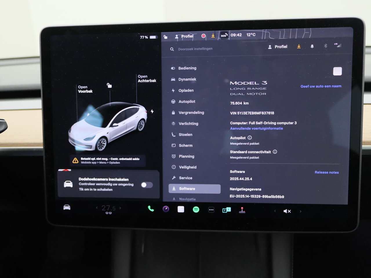 Tesla Model 3 Long-Range AWD 351pk 75 kWh 95% SoH [ FACELIFT+WARMTEPOMP+AUTOPILOT+19 INCH ] 30