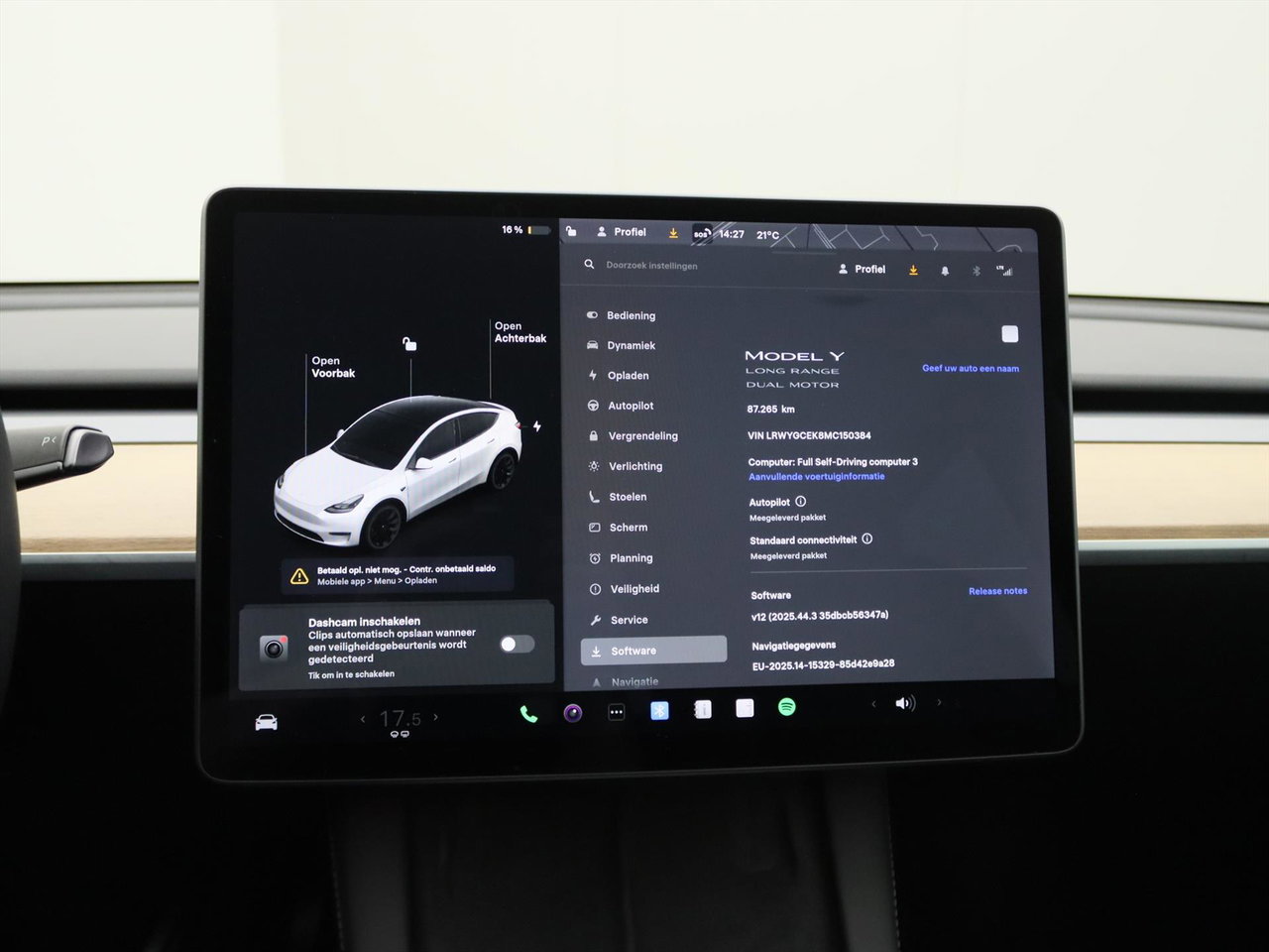 Tesla Model Y Long Range AWD 351pk [ AUTOPILOT+19 INCH+PREMIUM AUDIO ] 25