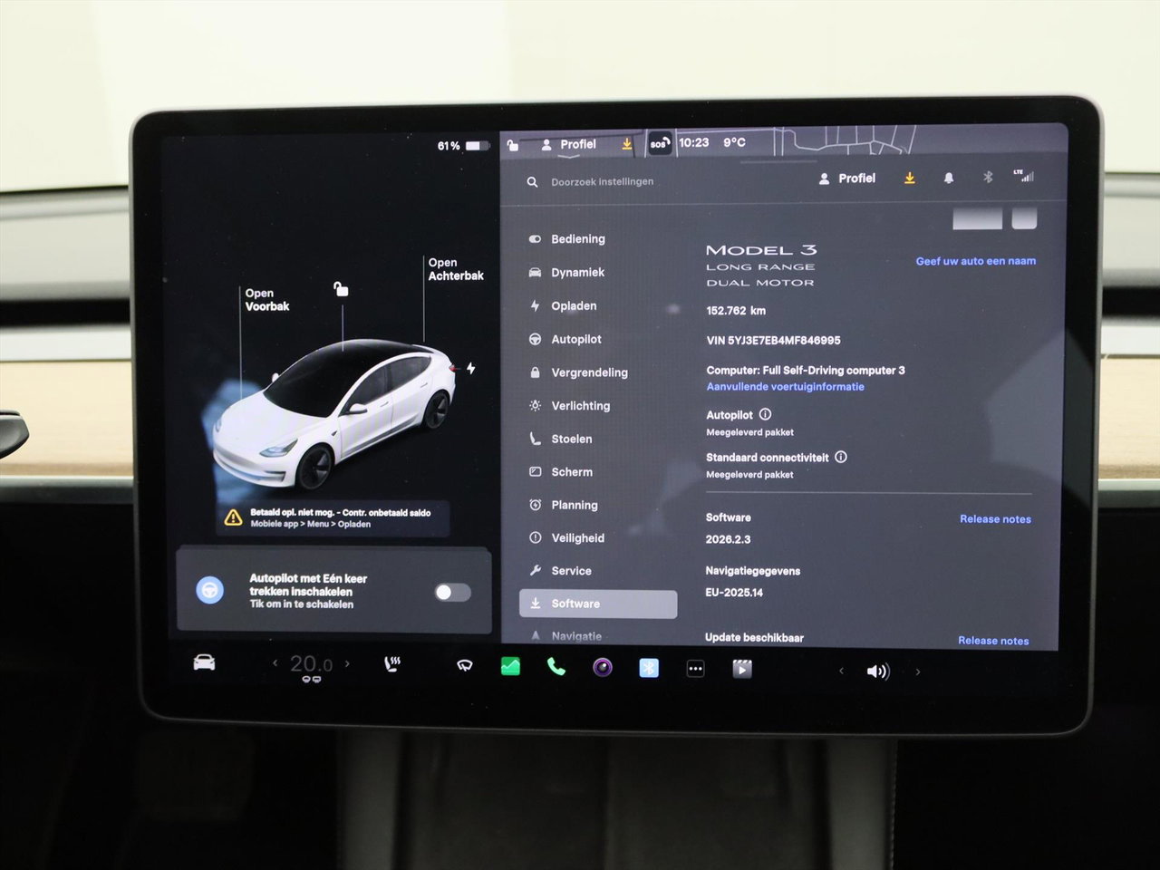 Tesla Model 3 Long-Range AWD 351pk 75 kWh 91.4% SoH FACELIFT [ WARMTEPOMP+AUTOPILOT+620KM WLTP+PREMIUM AUDIO ] 30