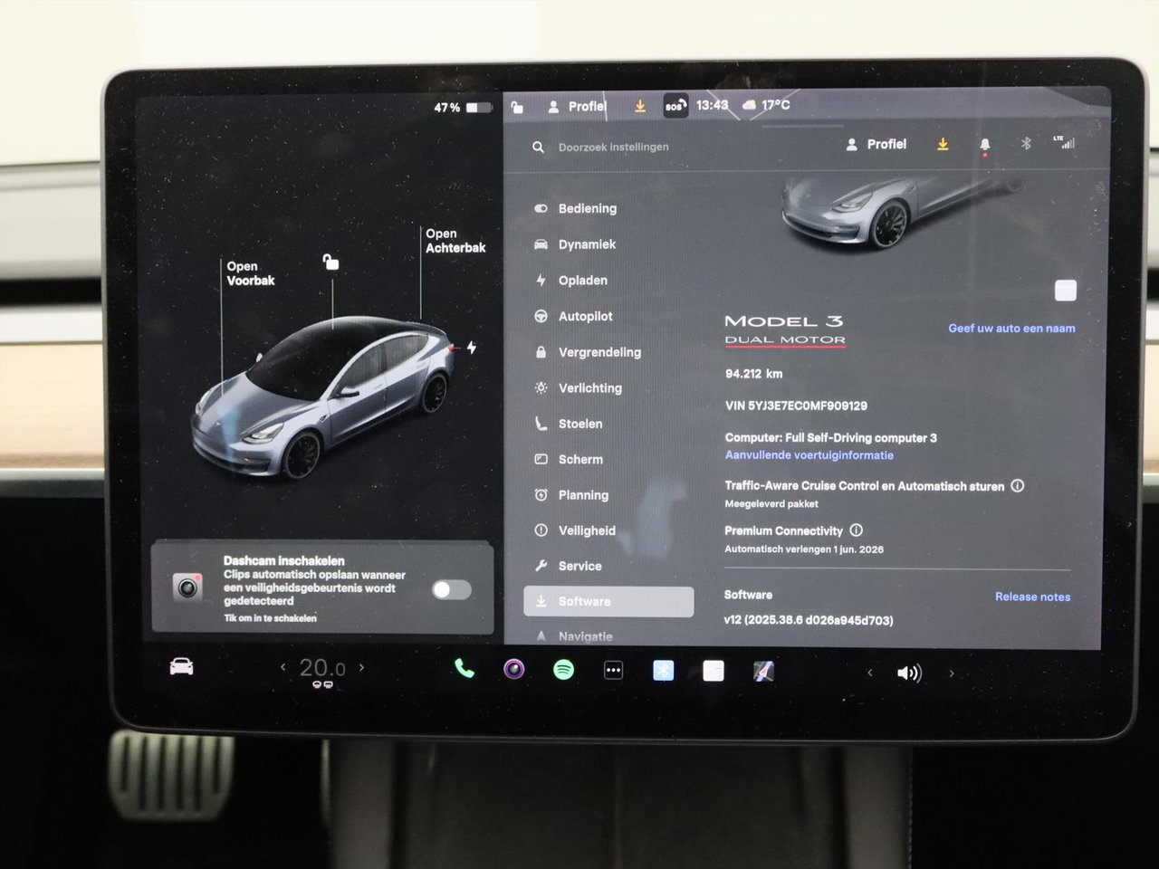 Tesla Model 3 Performance AWD 486pk 75 kWh 89.1% SoH FACELIFT [ AUTOPILOT+567KM WLTP+PREMIUM AUDIO ] 29