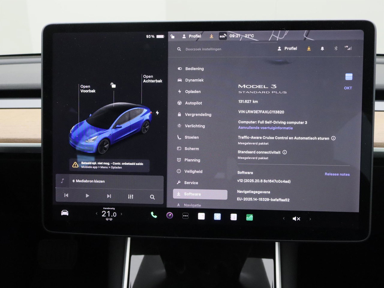 Tesla Model 3 Standard RWD Plus [ LFP-ACCU+AUTOPILOT+60 kWh+PREMIUM AUDIO ] 29