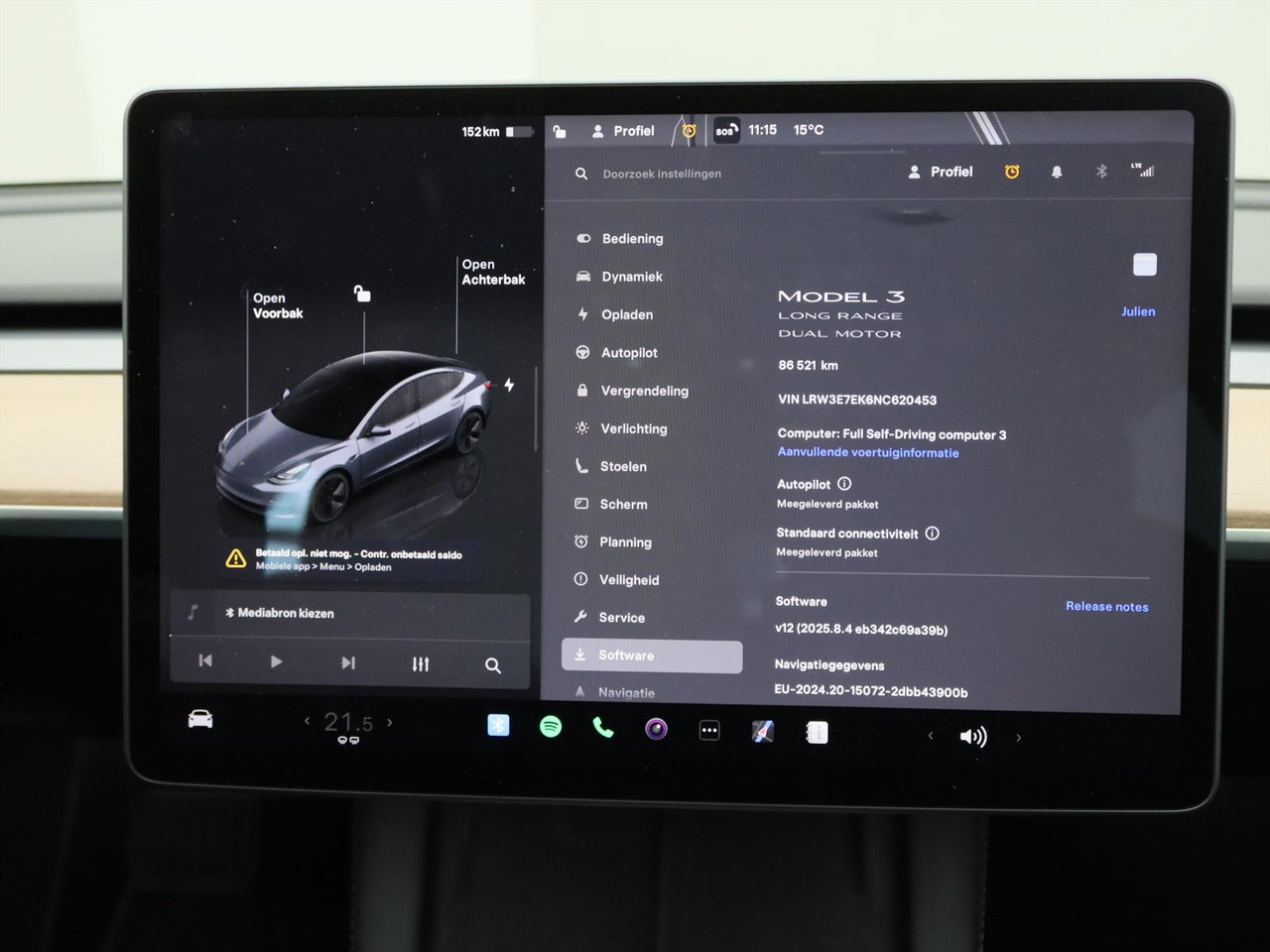 Tesla Model 3 Long-Range AWD 351pk 75 kWh 90% SoH UPGRADE [ RYZEN AMD+WARMTEPOMP+AUTOPILOT+PREMIUM AUDIO ] 25
