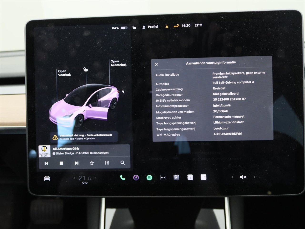 Tesla Model 3 Standard RWD Plus [ LFP ACCU+AUTOPILOT+60 kWh+PREMIUM AUDIO ] 30