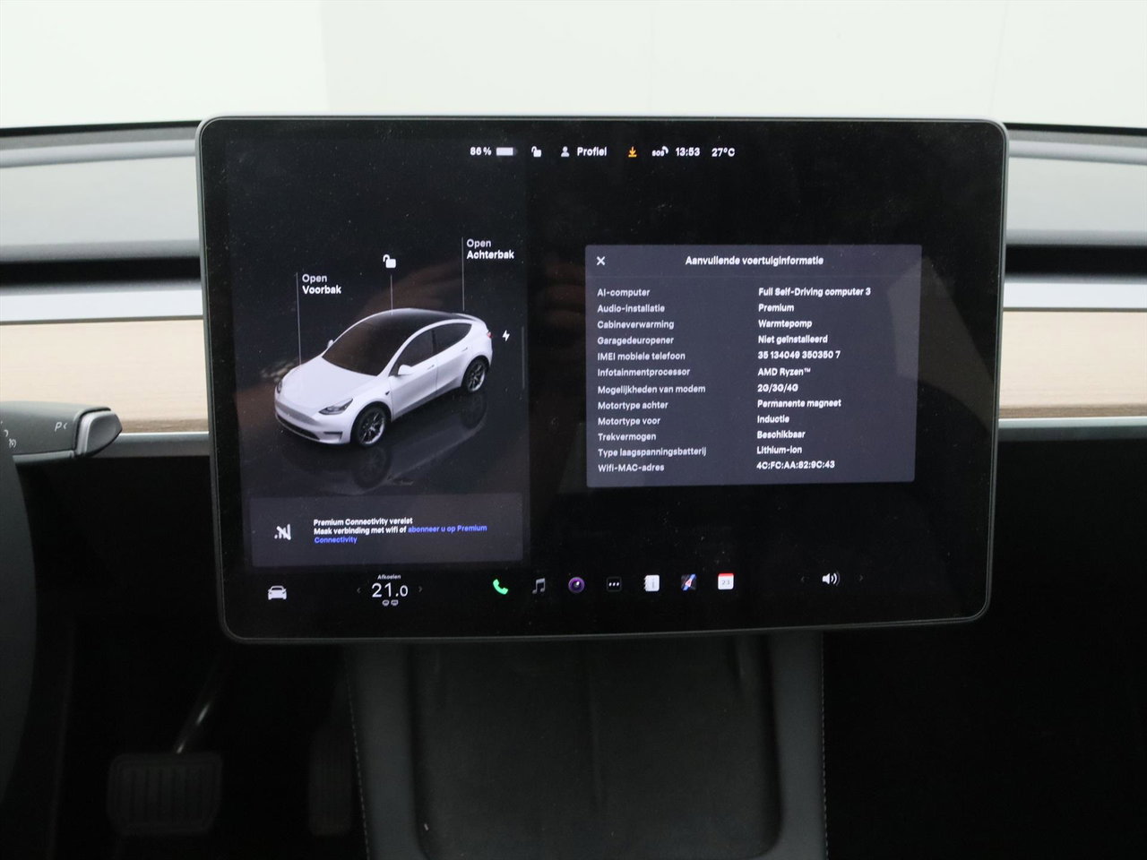 Tesla Model Y Long Range 351pk AWD 92.8% SoH AMD RYZEN [ 19 INCH+WARMTEPOMP+533KM WLTP+PREMIUM AUDIO ] 30