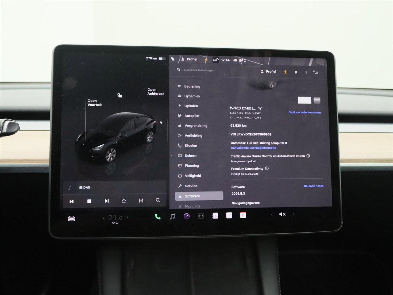 Tesla Model Y Long Range AWD 75kWh 351pk 93.2% SoH [ TREKHAAK+AMD RYZEN+AUTOPILOT+19 INCH+PREMIUM AUDIO ] 25