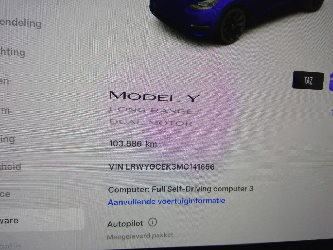 Tesla Model Y Long Range AWD 75kWh 351pk 91.2% SoH [ AUTOPILOT+20 INCH+PREMIUM AUDIO ] 5