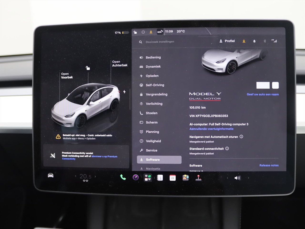 Tesla Model Y Performance 534pk AWD 91.4% SoH [ WIT LEDER+ENHANCED AUTOPILOT+21 INCH+WARMTEPOMP+RYZEN ] 30