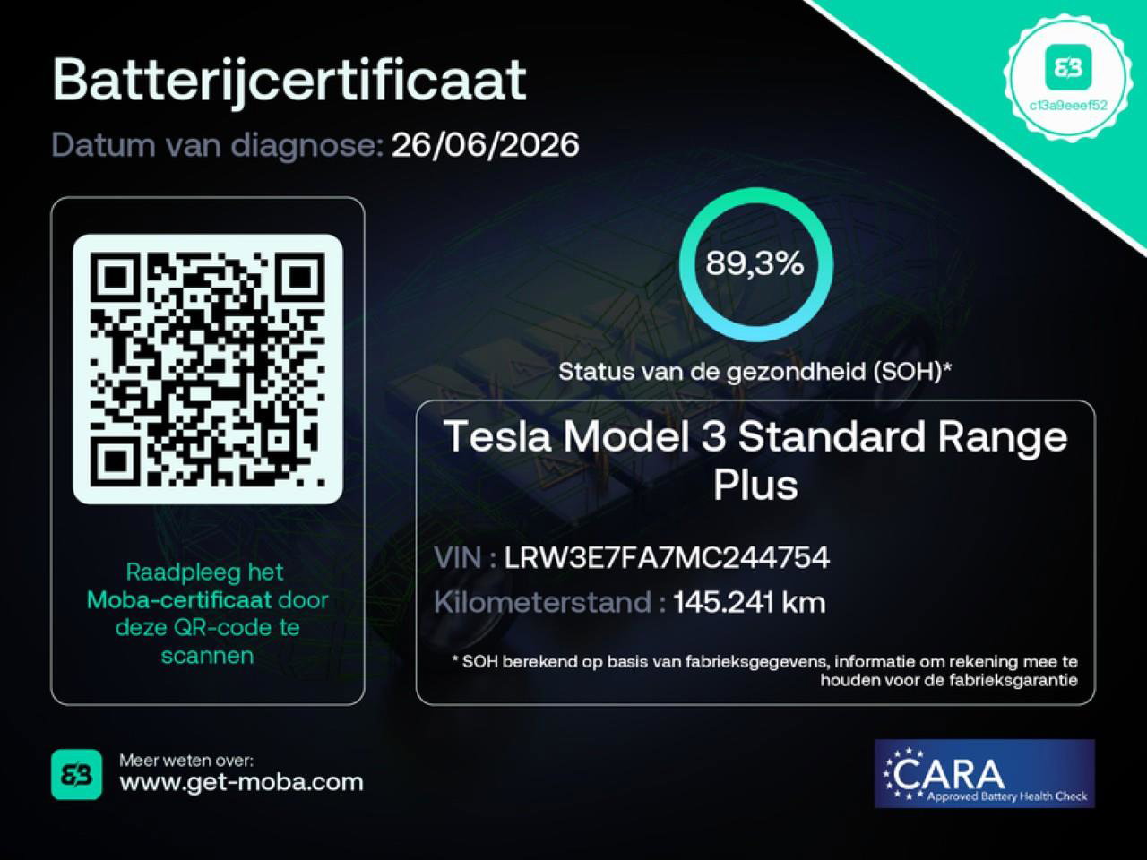 Tesla Model 3 Standard RWD Plus FACELIFT 89,3% SoH [ LFP-ACCU+WARMTEPOMP+AUTOPILOT+60 kWh+PREMIUM AUDIO ] 18