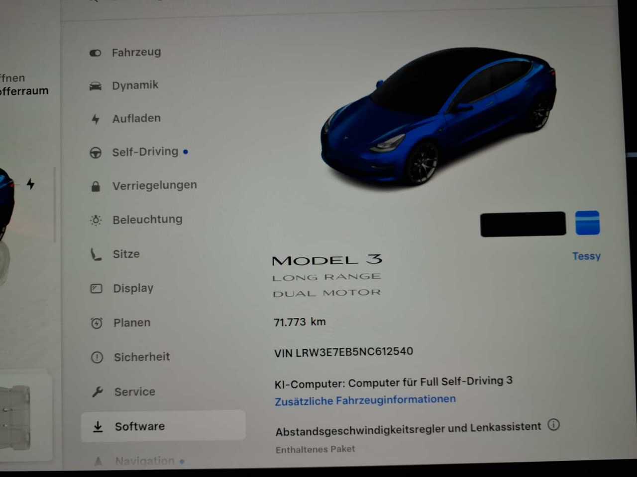 Tesla Model 3 Langstreckenbatt. Allradantrieb Dual Motor 11