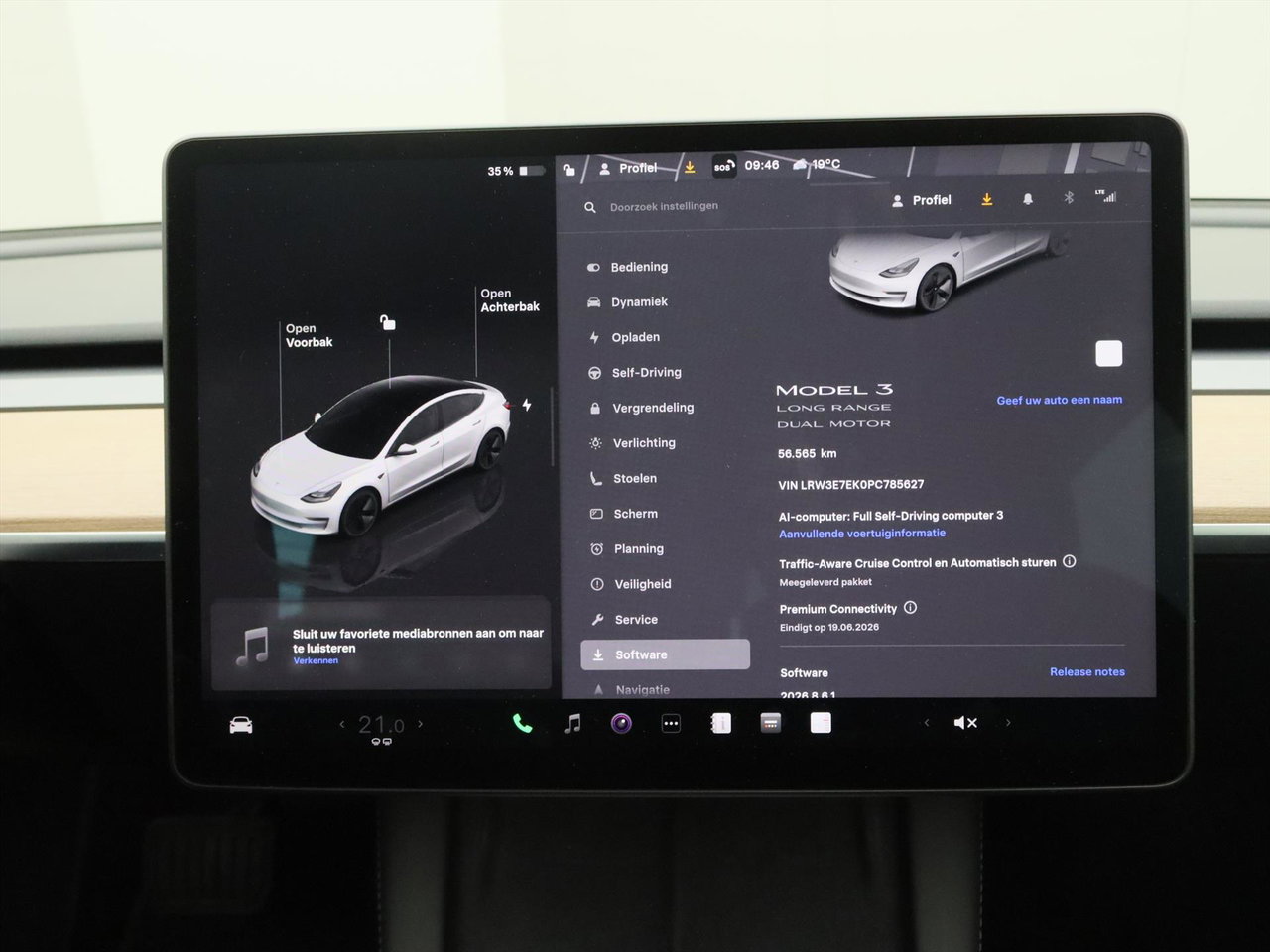 Tesla Model 3 Long-Range AWD 351pk 75 kWh UPGRADE 94,4% SoH [ WARMTEPOMP+AUTOPILOT+620KM WLTP+PREMIUM AUDIO ] 27