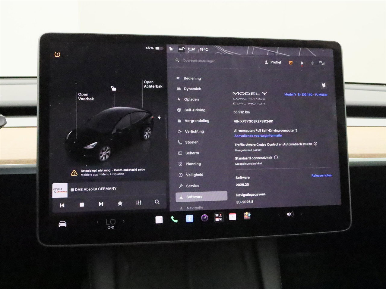 Tesla Model Y Long Range AWD 75kWh 351pk 93.4% SoH [ AMD RYZEN+AUTOPILOT+19 INCH+PREMIUM AUDIO ] 26