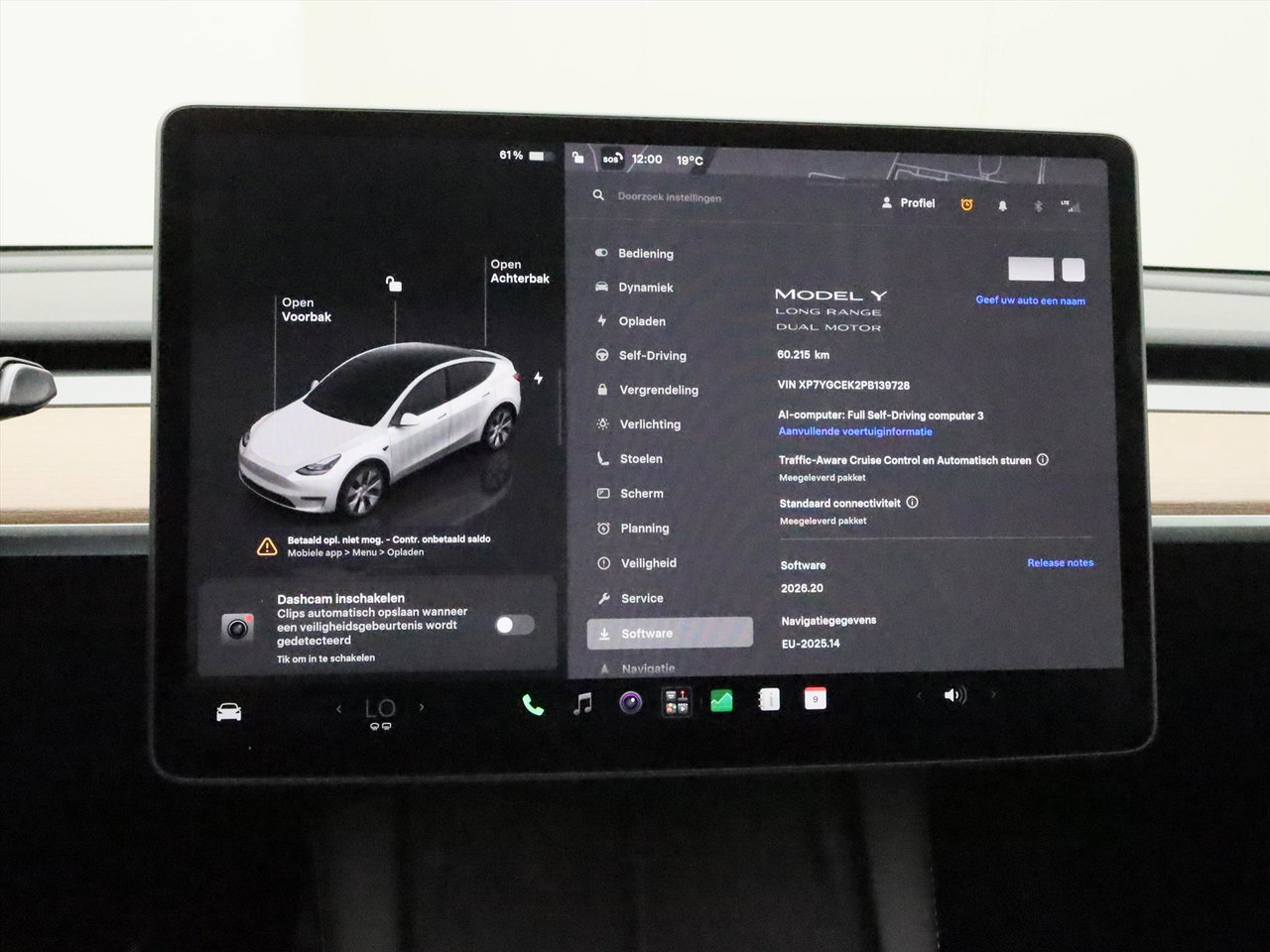 Tesla Model Y Long Range AWD 75kWh 351pk 94.4% SoH [ AMD RYZEN+AUTOPILOT+19 INCH+PREMIUM AUDIO ] 26