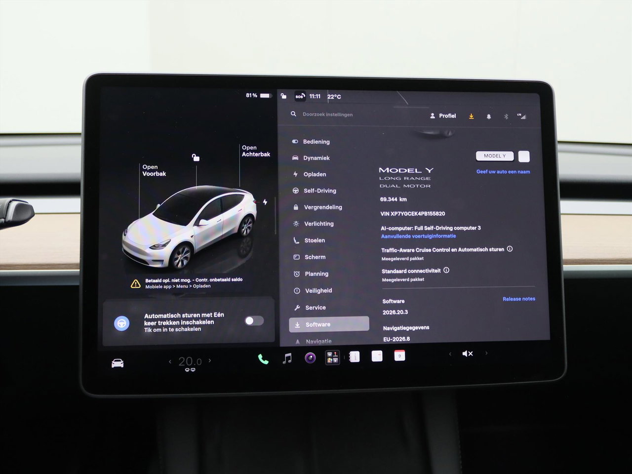 Tesla Model Y Long Range AWD 75kWh 351pk 93.3% SoH [ AMD RYZEN+AUTOPILOT+19 INCH+PREMIUM AUDIO ] 26