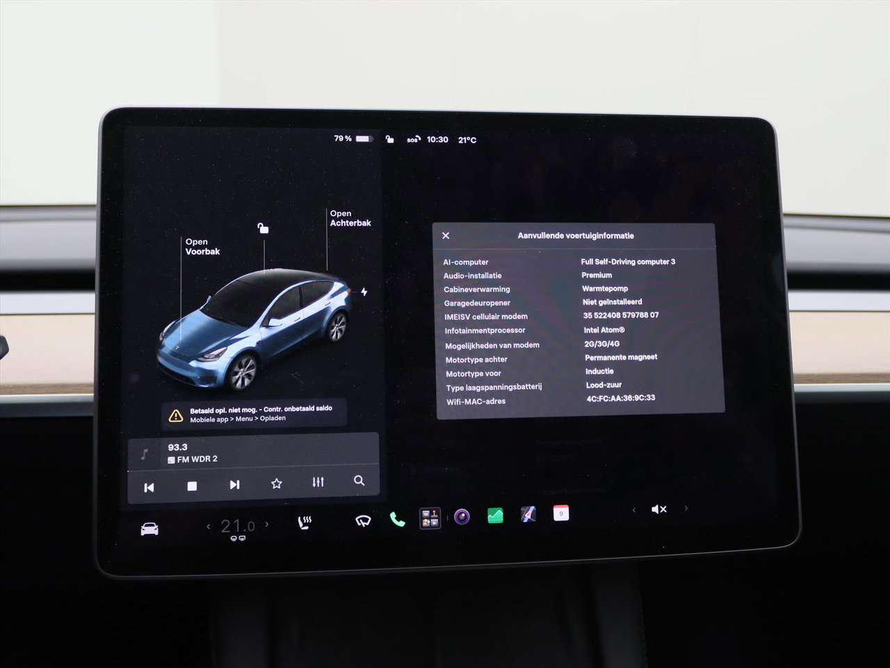 Tesla Model Y Long Range AWD 75kWh 351pk 89.7% SoH [ AUTOPILOT+19 INCH+PREMIUM AUDIO ] 27