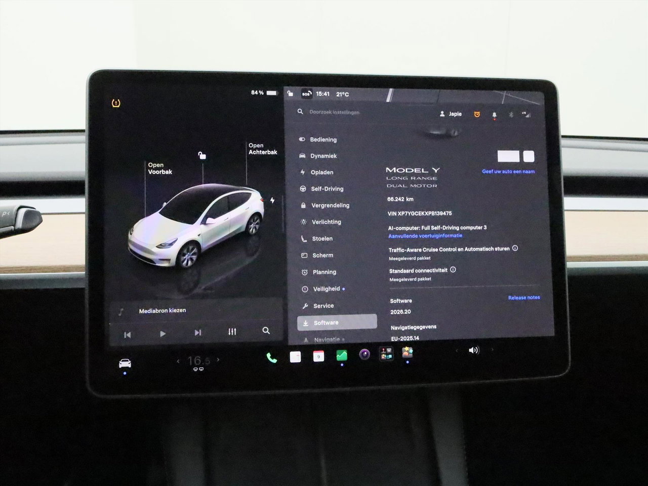 Tesla Model Y Long Range AWD 75kWh 351pk 92.8% SoH [ TREKHAAK+AMD RYZEN+AUTOPILOT+19 INCH ] 19