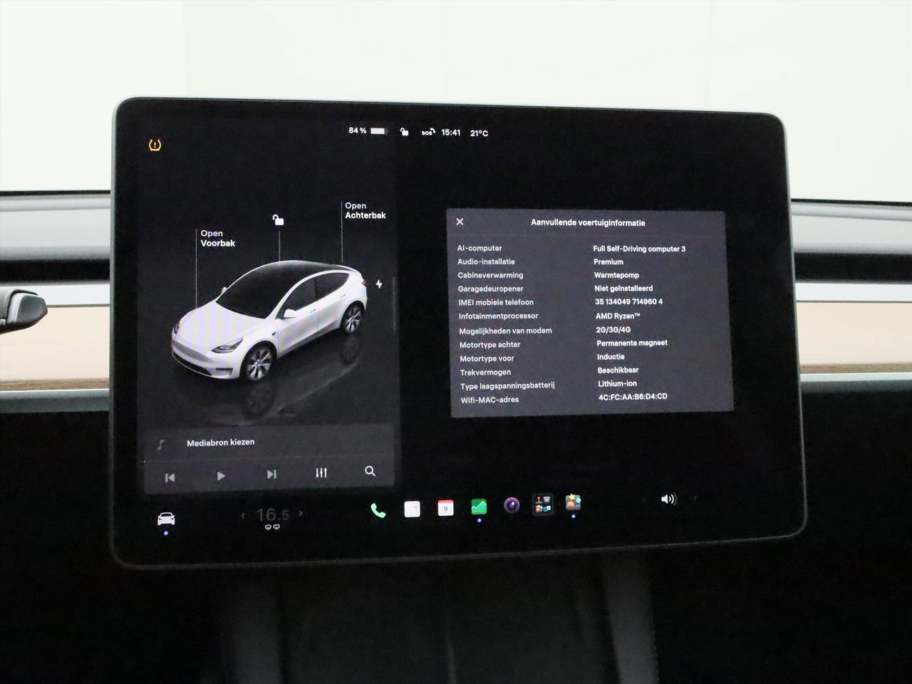 Tesla Model Y Long Range AWD 75kWh 351pk 92.8% SoH [ TREKHAAK+AMD RYZEN+AUTOPILOT+19 INCH ] 20