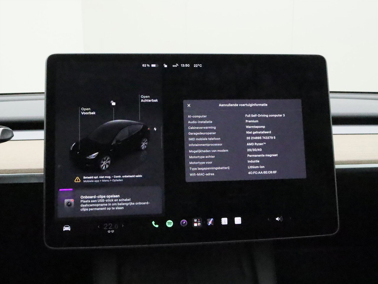 Tesla Model Y Long Range AWD 75kWh 351pk AMD RYZEN 92,5% SoH [ AUTOPILOT+19 INCH+PREMIUM AUDIO ] 22
