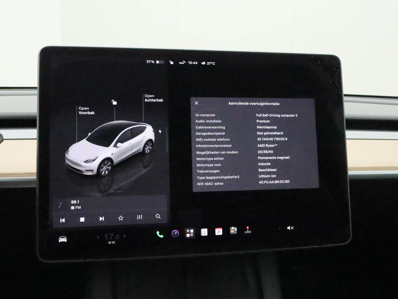 Tesla Model Y Long Range AWD 75kWh 351pk 91.9% SoH [ TREKHAAK+AMD RYZEN+AUTOPILOT+19 INCH+PREMIUM AUDIO ] 26