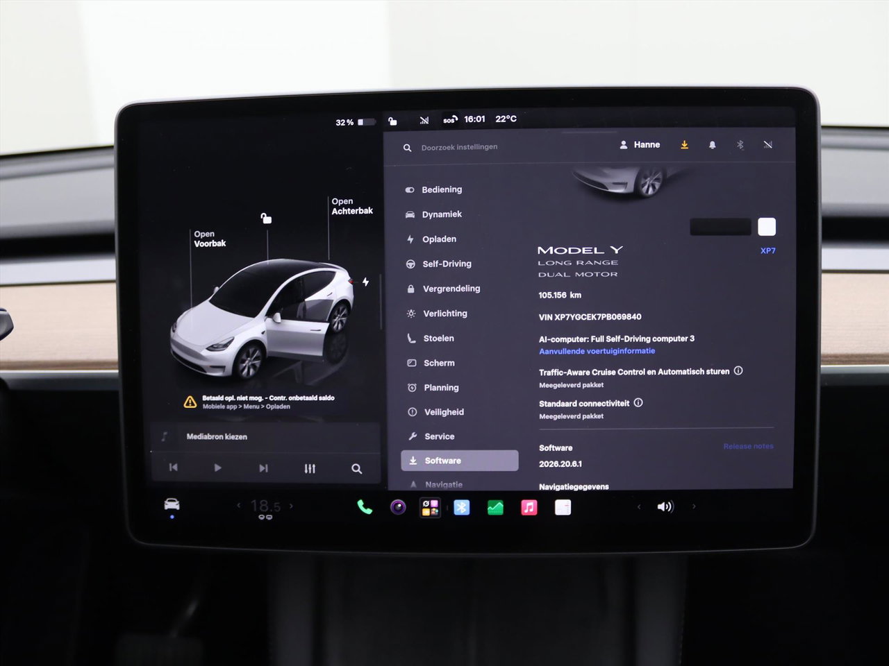 Tesla Model Y Long Range AWD 75kWh 351pk 91.8% SoH [ TREKHAAK+AMD RYZEN+AUTOPILOT+19 INCH+PREMIUM AUDIO ] 28
