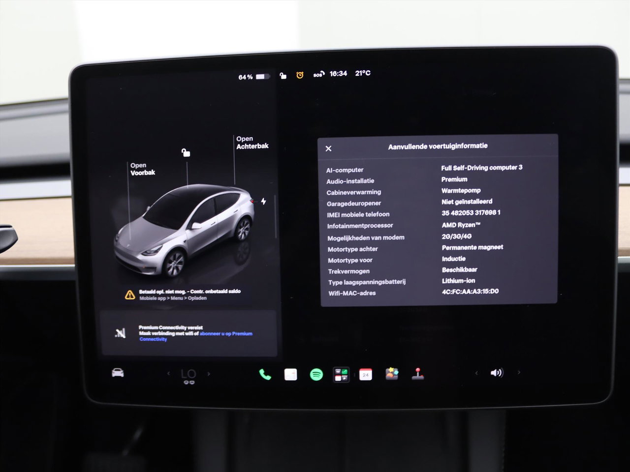 Tesla Model Y Long Range AWD 75kWh 351pk 95.2% SoH [ TREKHAAK+AMD RYZEN+AUTOPILOT+19 INCH+PREMIUM AUDIO ] 27