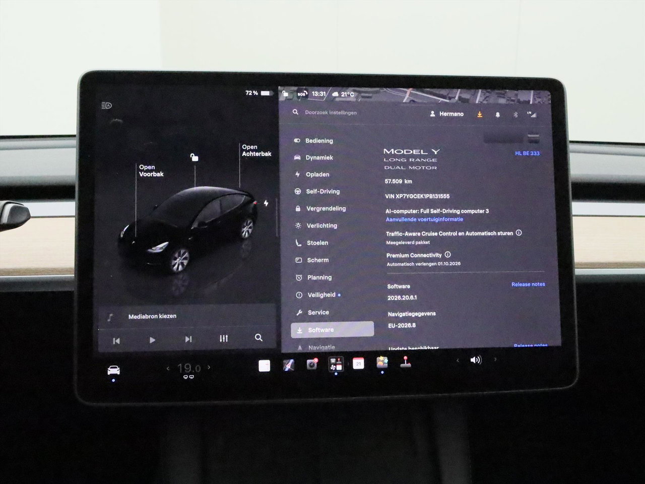 Tesla Model Y Long Range AWD 75kWh 351pk 94.4% SoH [ TREKHAAK+AMD RYZEN+AUTOPILOT+19 INCH+PREMIUM AUDIO ] 24