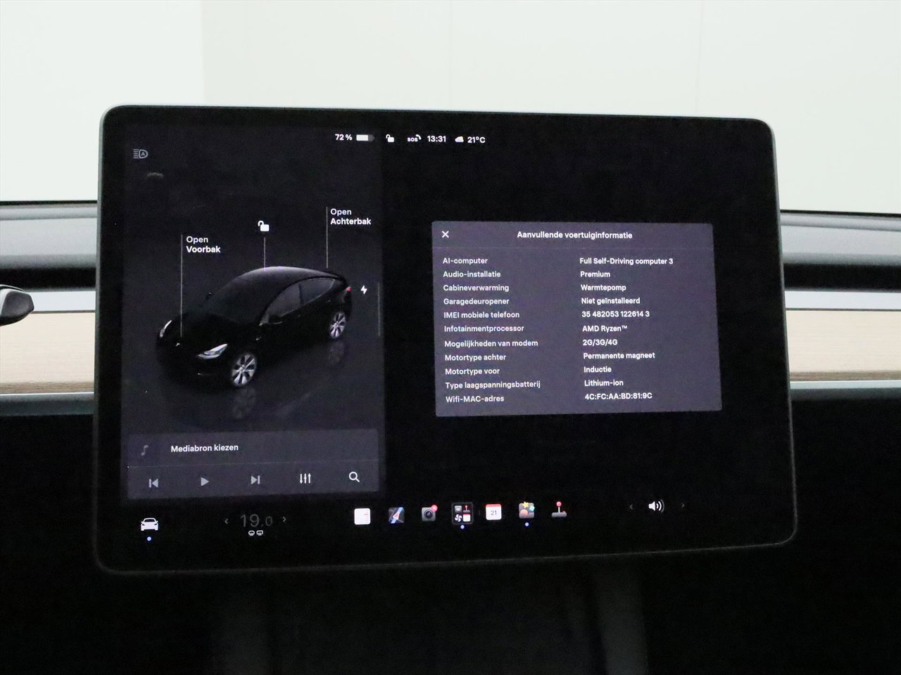 Tesla Model Y Long Range AWD 75kWh 351pk 94.4% SoH [ TREKHAAK+AMD RYZEN+AUTOPILOT+19 INCH+PREMIUM AUDIO ] 25