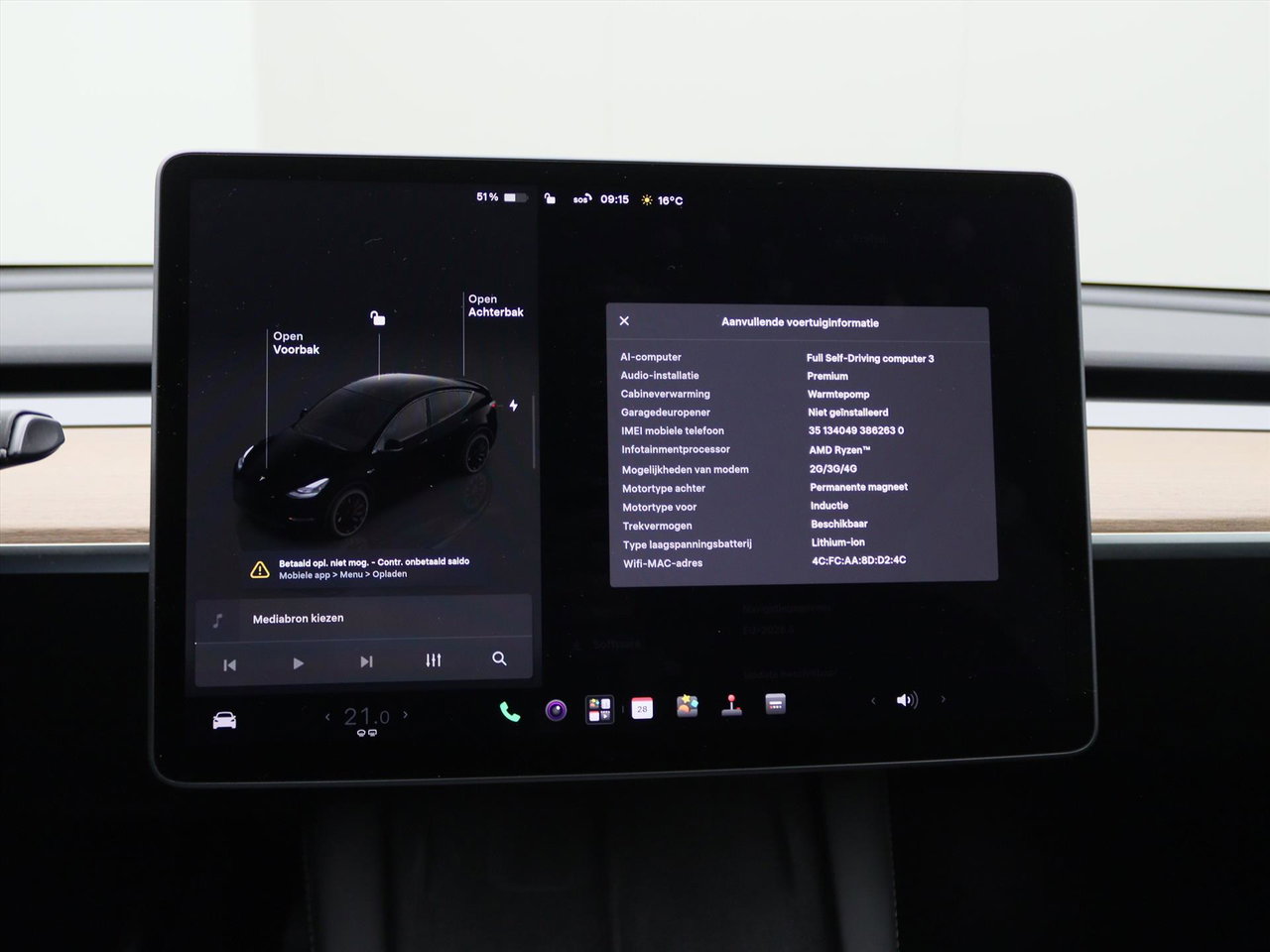 Tesla Model Y Performance 534pk AWD [ FSD+TREKHAAK+21 INCH+WARMTEPOMP+AMD RYZEN+PREMIUM AUDIO ] 26