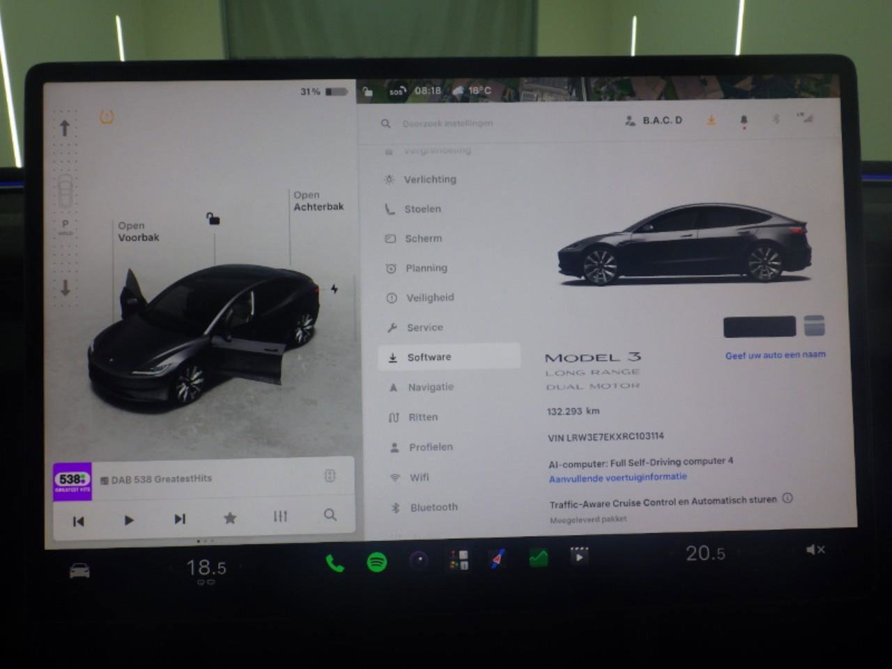 Tesla Model 3 Long-Range Dual Motor AWD Highland 92.5% SoH [ TREKHAAK+HW4+AMD RYZEN+FSD MOGELIJK €99/PM+PREMIUM ] 5