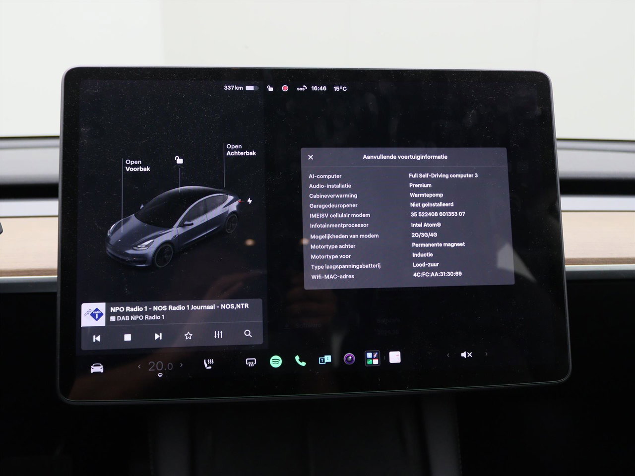 Tesla Model 3 Long-Range AWD 351pk 75 kWh 92,3% SoH FACELIFT [ WARMTEPOMP+FSD+620KM WLTP+PREMIUM AUDIO ] 25
