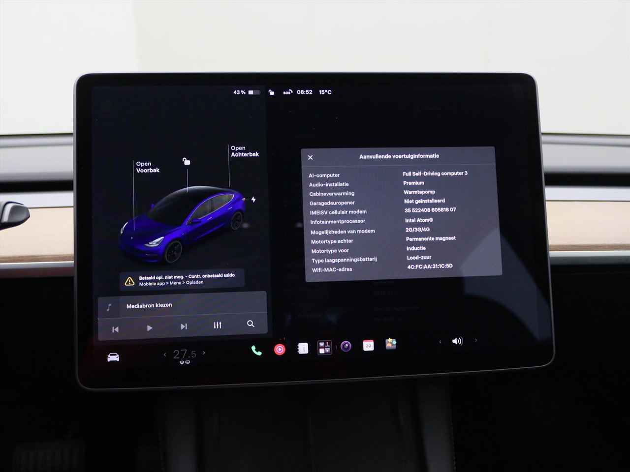Tesla Model 3 Long-Range AWD 351pk 75 kWh FACELIFT 92,9% SoH [ WARMTEPOMP+FSD+620KM WLTP+PREMIUM AUDIO ] 26